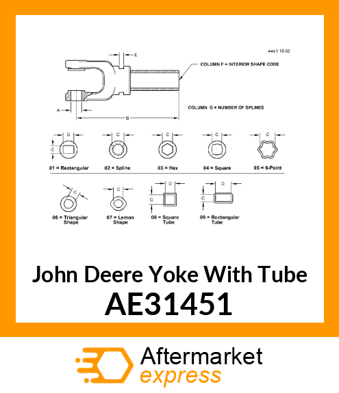 YOKE W/TUBE AE31451