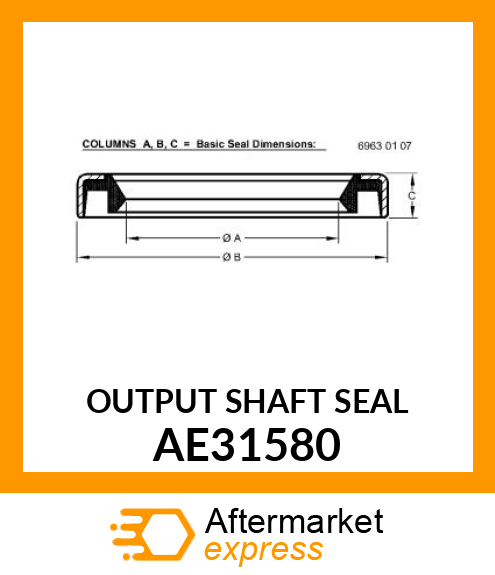 OUTPUT SHAFT SEAL AE31580