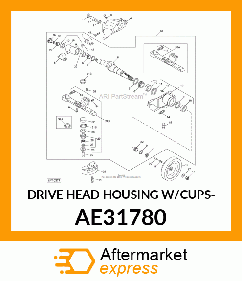 DRIVE HEAD HOUSING W/CUPS AE31780