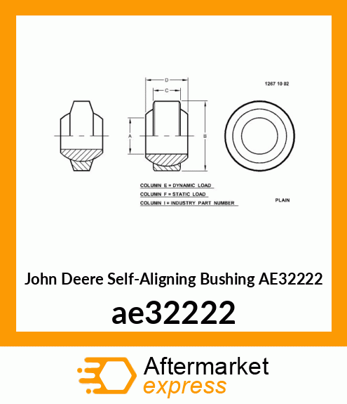 Aligning Bushing ae32222