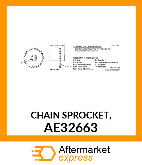 CHAIN SPROCKET, AE32663