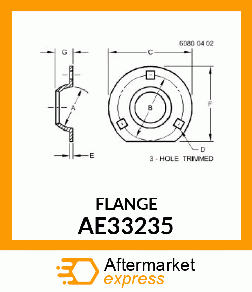 Pressed Flanged Housing AE33235