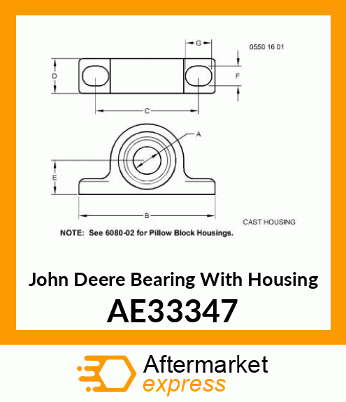 HOUSING W/PITMAN BEARING AE33347