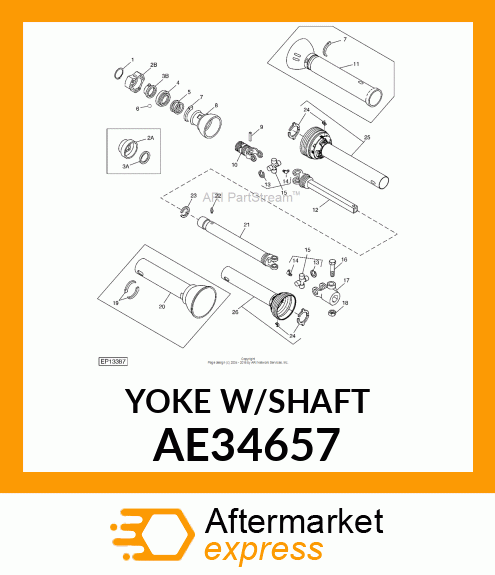 YOKE W/SHAFT AE34657