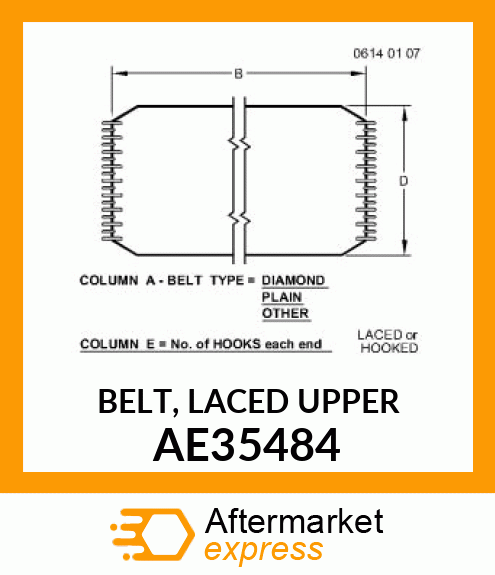 BELT, LACED UPPER AE35484