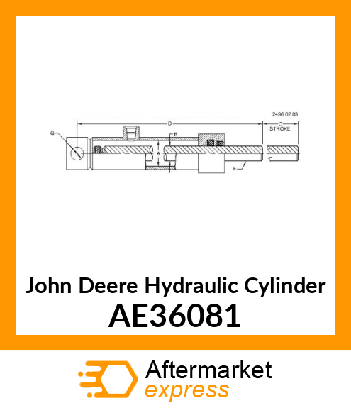 CYLINDER, HYDRAULIC AE36081