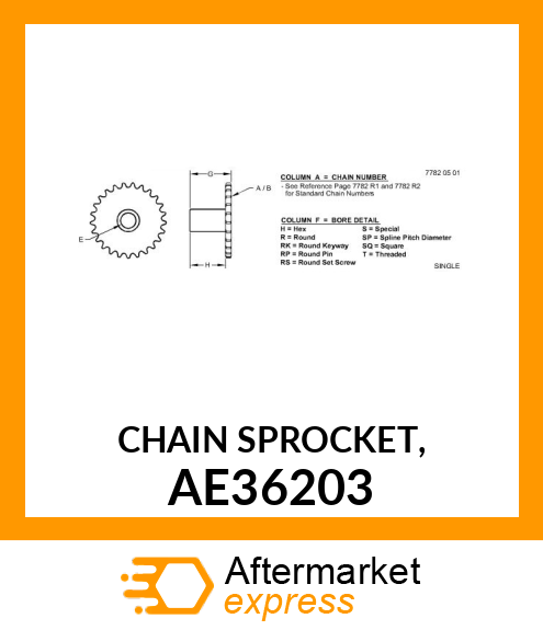 CHAIN SPROCKET, AE36203