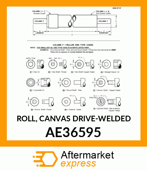 ROLL, CANVAS DRIVE AE36595