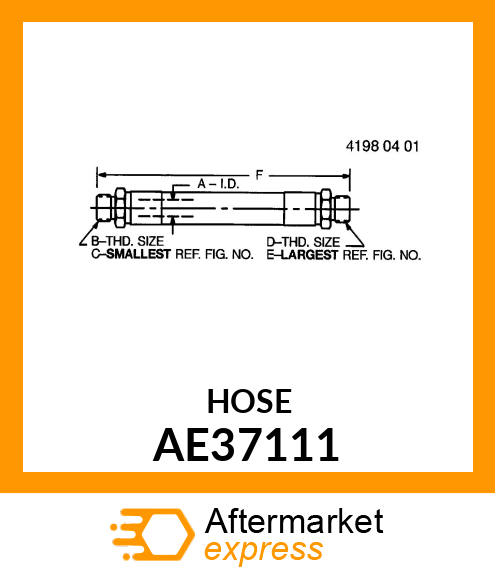 HOSE, HYDRAULIC AE37111