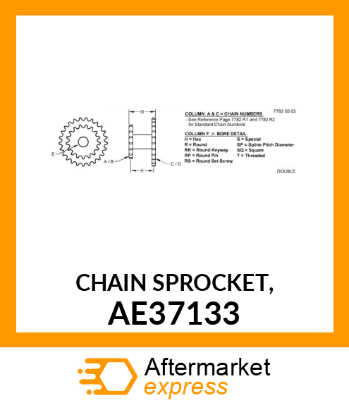 CHAIN SPROCKET, AE37133