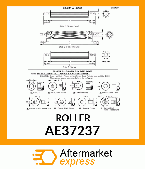 ROLL, (LOWER FRONT) AE37237
