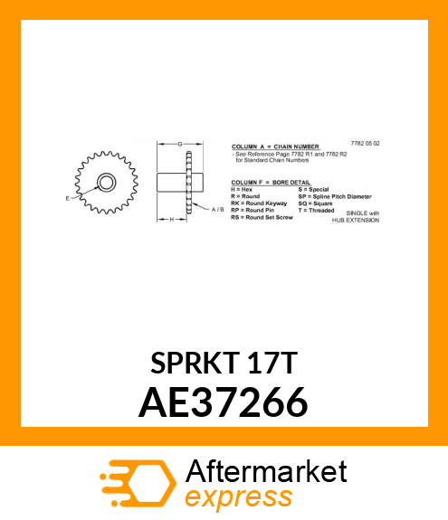 CHAIN SPROCKET AE37266