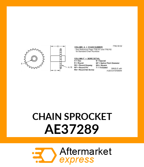 CHAIN SPROCKET AE37289