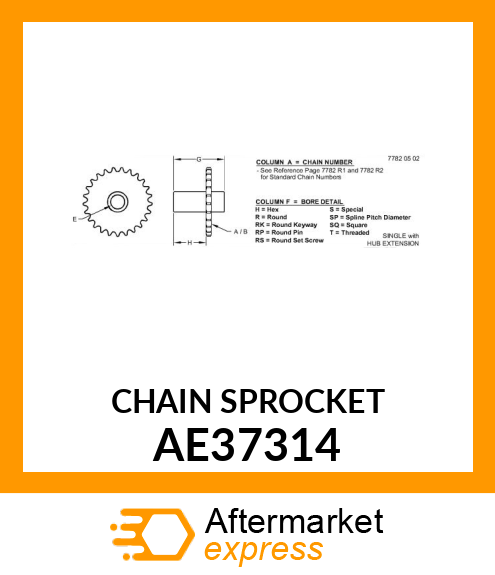CHAIN SPROCKET AE37314