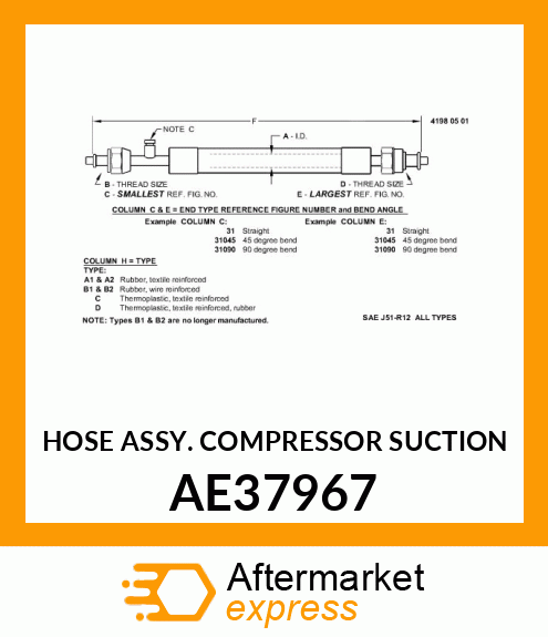 HOSE ASSY. AE37967