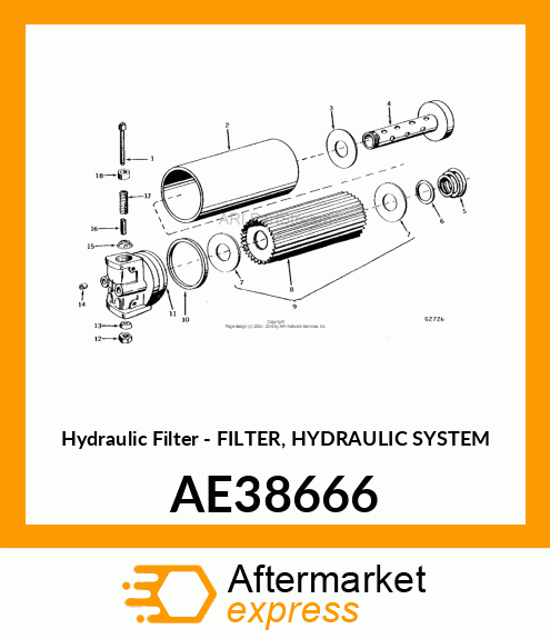 Hydraulic Filter - FILTER, HYDRAULIC SYSTEM AE38666