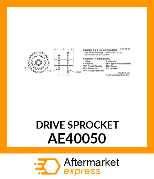 DRIVE SPROCKET AE40050
