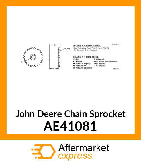 CHAIN SPROCKET, AE41081