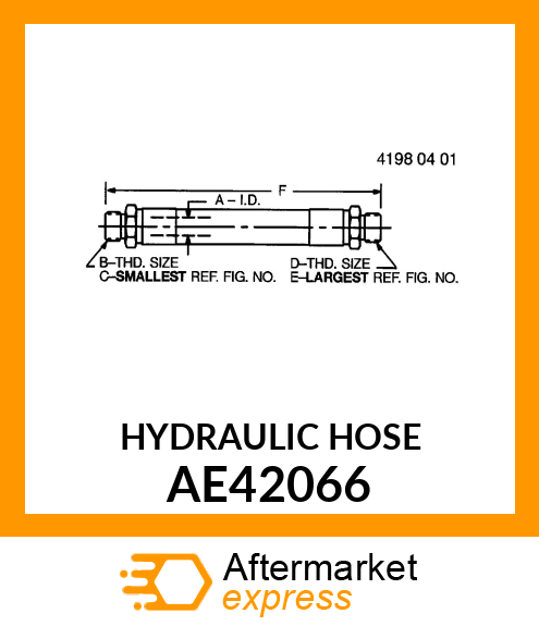 Spare part AE42066 + Hydraulic Hose