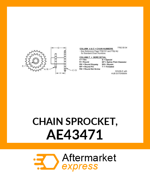 CHAIN SPROCKET, AE43471