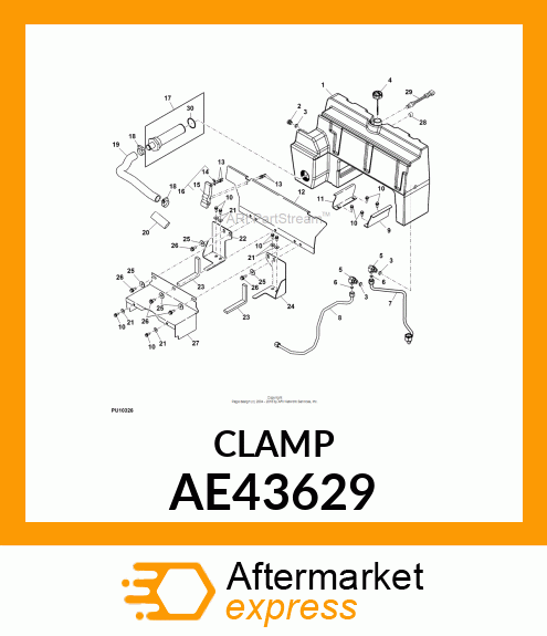 CLAMP, HOSE AE43629