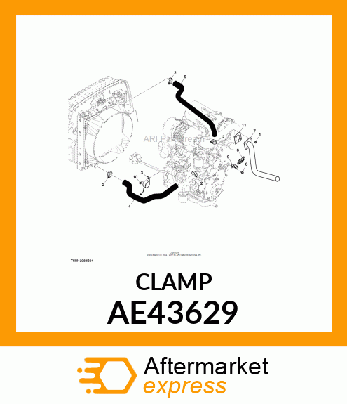 CLAMP, HOSE AE43629