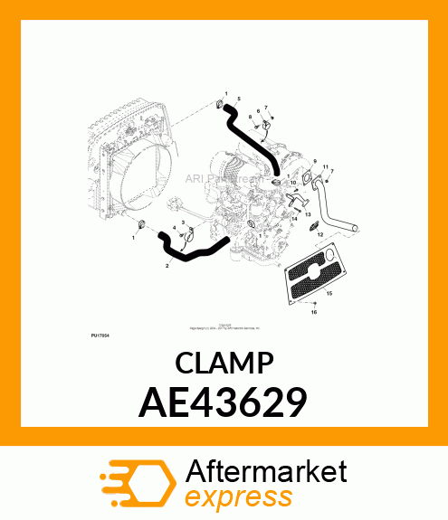 CLAMP, HOSE AE43629