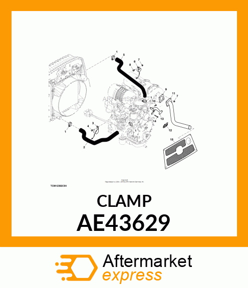 CLAMP, HOSE AE43629