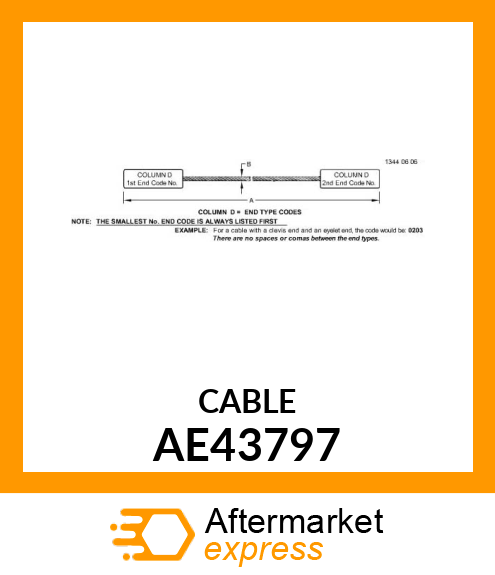 CABLE, (WAGON RELEASE) AE43797