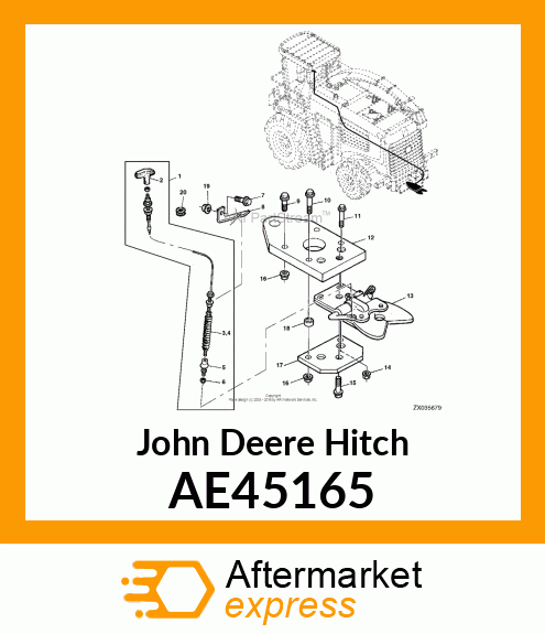 HITCH, (WAGON DISCONNECT) AE45165