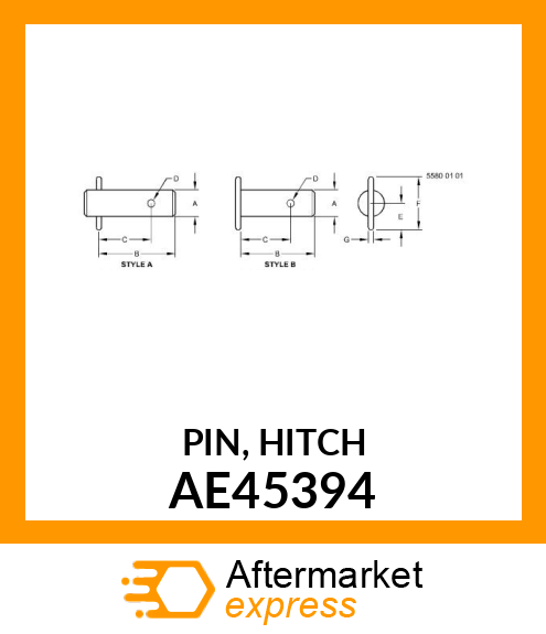 PIN, HITCH AE45394