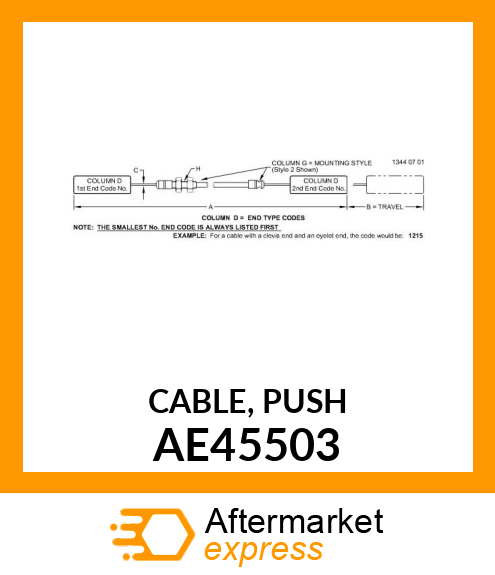 CABLE, PUSH AE45503