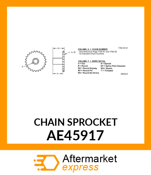 CHAIN SPROCKET AE45917