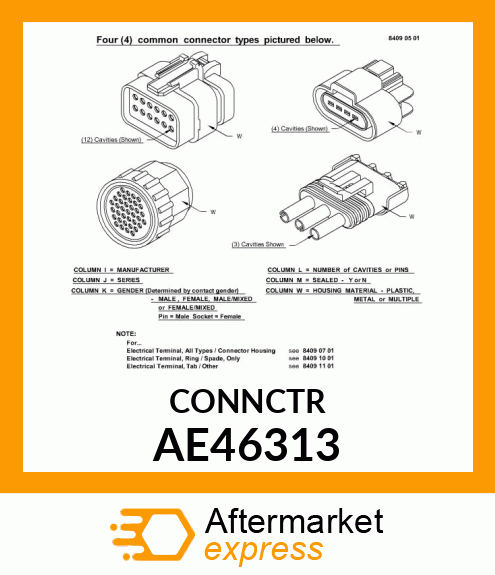 RECEPTACLE (19 PIN) AE46313