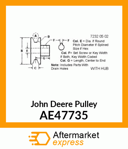 PULLEY, (ROLL) AE47735