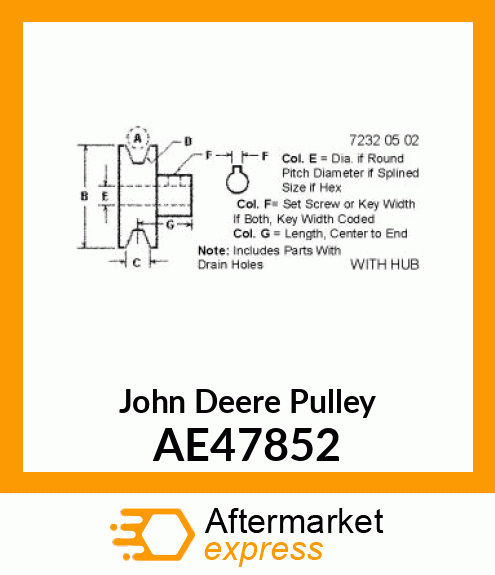 PULLEY, SHEAVE AE47852