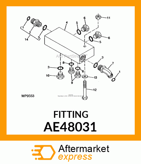 FITTING FSF STR ADAPTER W/O AE48031