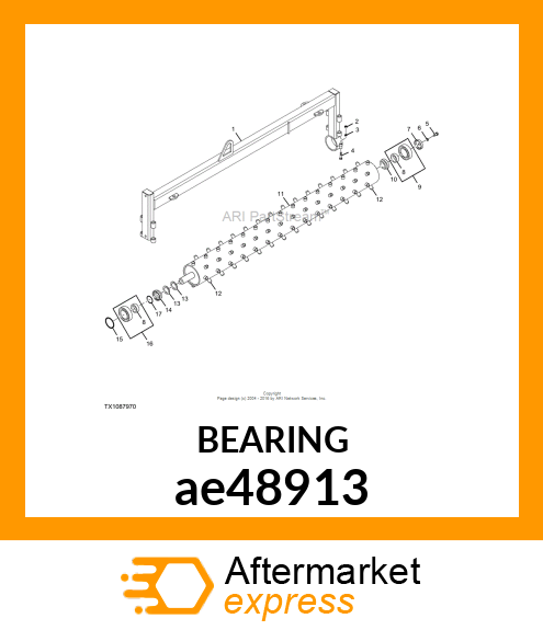 BALL BEARING, 208 TRIPLE LIP ADAPT ae48913