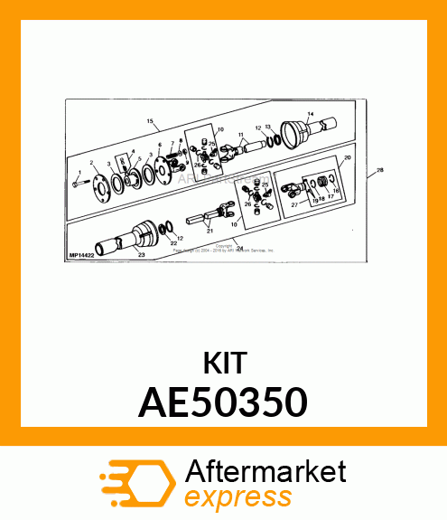 KIT BEARING AE50350