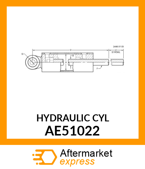 CYLINDER, HYDRAULIC AE51022