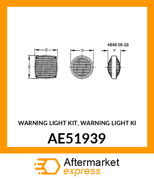 WARNING LIGHT KIT, WARNING LIGHT KI AE51939