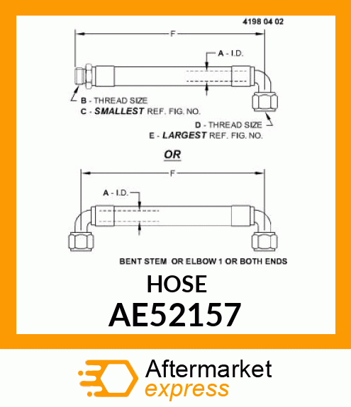 HOSE, MOTOR amp; BRAKE CONTROL AE52157