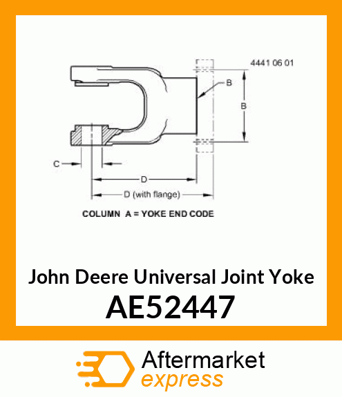 YOKE W/PIVOT ASSEMBLY AE52447