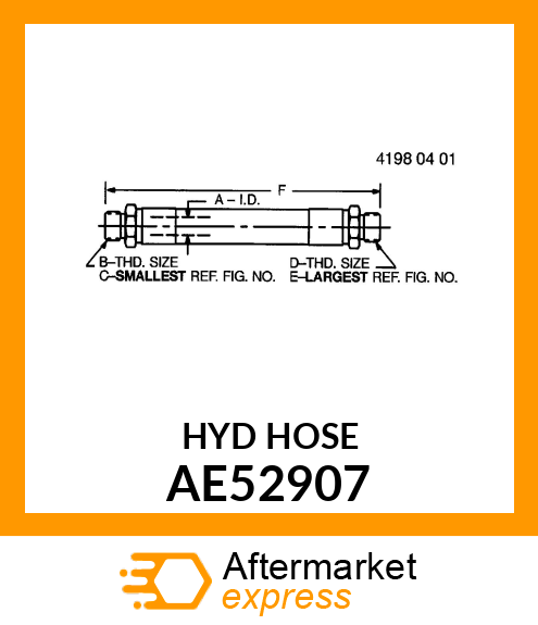 HYDRAULIC HOSE, (TILT CYLINDER) AE52907