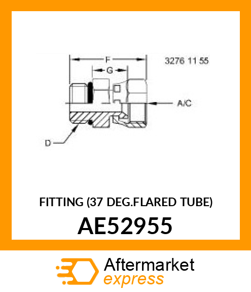 FITTING (37 DEG.FLARED TUBE) AE52955