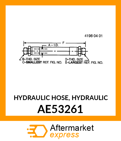 HYDRAULIC HOSE, HYDRAULIC AE53261