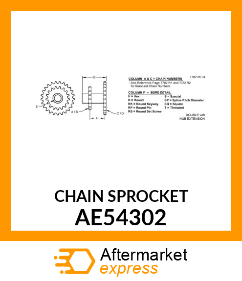 CHAIN SPROCKET AE54302