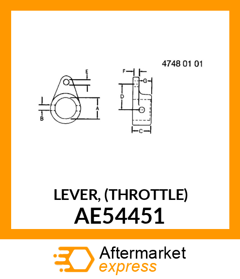 LEVER, (THROTTLE) AE54451