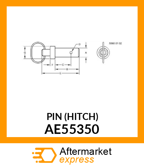 PIN (HITCH) AE55350