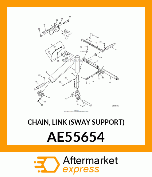 CHAIN, LINK (SWAY SUPPORT) AE55654